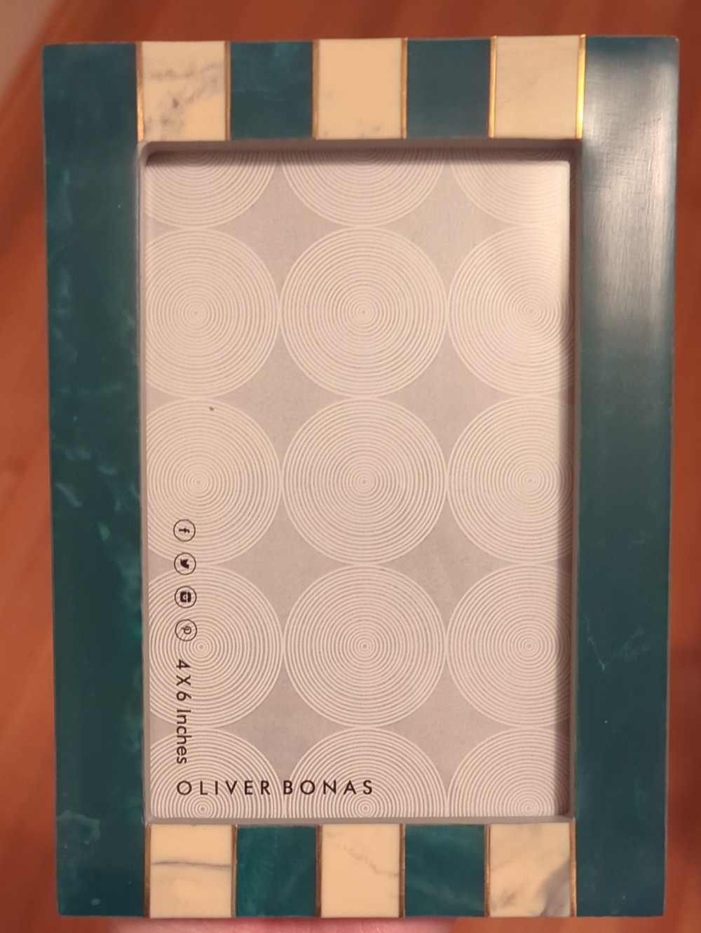 Teal and Cream Photo Frame